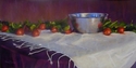Painting--Pastels-Still LifeRadishes and Silver Bowl