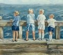 Painting--Pastels-FigurativeWaiting for Miss Barnegat Light