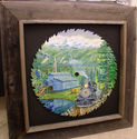 Rail tour of old saw mill with frame