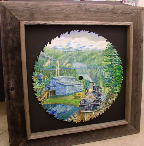 Rail tour of old saw mill with frame