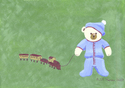 Bear with Toy Train