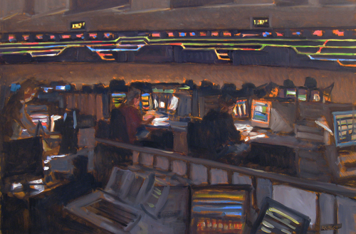 Painting-Cityscape-Amtrak Control Room
