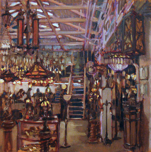 Painting-Cityscape-Classic Lighting, Fishtown