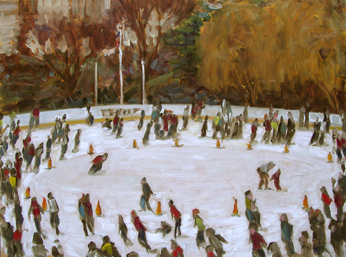 Painting-Abstract-Skating (Central Park)