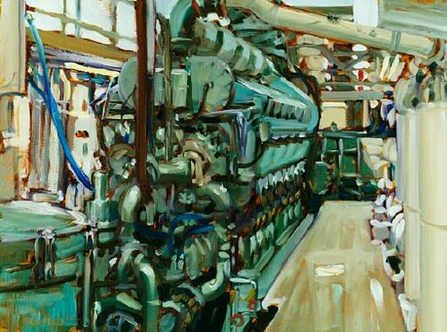 Painting-Impressionism-Engine Room