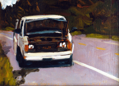 Painting-Impressionism-Broke Down on 29