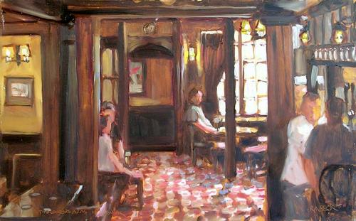 Painting-Impressionism-The Cooper's Arms