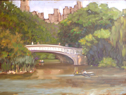 Painting-Floral-Lake Bridge