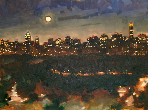 Painting-Impressionism-full moon