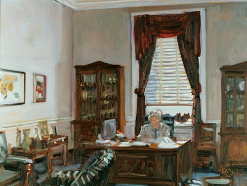 Painting-Impressionism-Congressman Greenwood in His Office