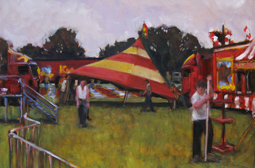 Painting-Allegorical-Circus set-up