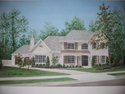watercolor, acrylic, house portrait - Landscape Painting