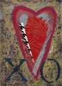 Mixed Media--On Paper-RepresentationalRed & Black