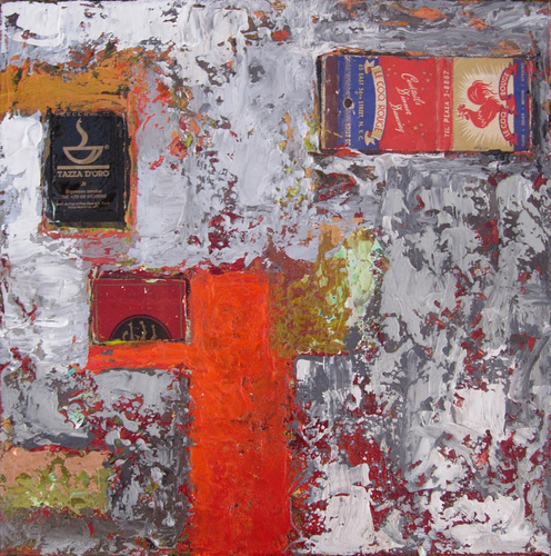 Painting-Abstract-Untitled / Sugar Packet