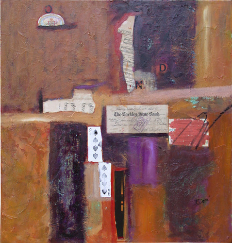 Mixed Media-Non-representational-Vineyard