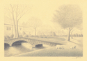 Drawing--Pencil-LandscapeBourton-on-the-Water #2