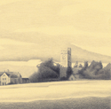 Print Making--Giclee-LandscapeWheatenhurst (detail) 