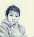 Drawing--Paper-PortraitSeika in her winter coat