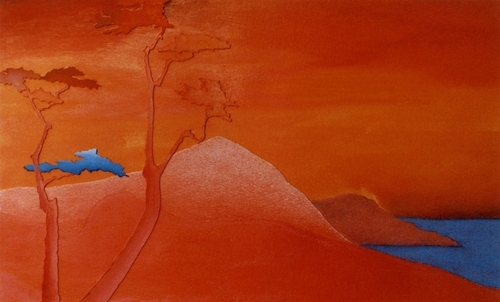 Print Making-Landscape-An Off-Color Remark On Shikoku
