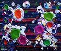 abstract painting, contemporary abstraction,Richard Heinsohn,expressionistic,colorfull,colorfull abstract painting, - Abstract Painting
