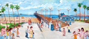 Painting--Oil-FigurativeA View of Seal Beach Pier