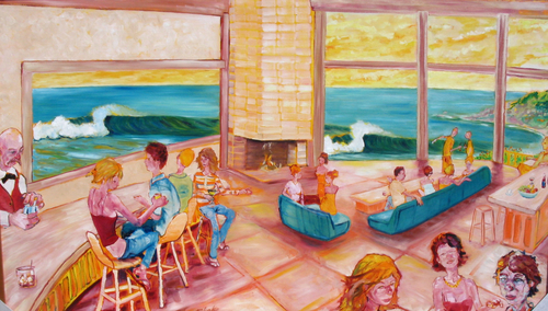Painting-Figurative-Laguna Secret Spot (a break from the surf)