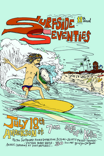 Drawing-Expressionist-Surfside Seventies 2009 poster
