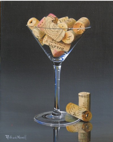 Corks in Martini Glass