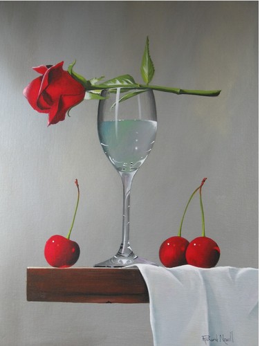 Rose with Cherries