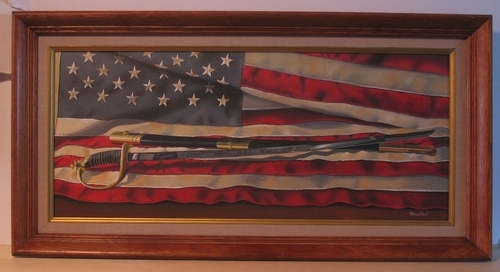 sword and flag
