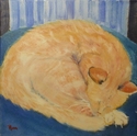 Painting--Oil-AnimalsCat Nap