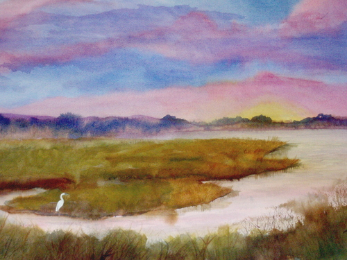 Painting-Landscape-marsh native