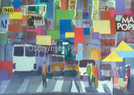 Mixed Media-Representational-Broadway Beat