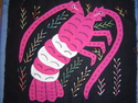 Lobster%20Molita%20Handmade%20Mola%20Quilt%20Fabric%20Art%20San%20Blas%20Panama%20%23204 (thumbnail)