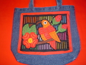 Bird%20Denim%20Purse%20Tote%20Bags%20Fabric%20Art%20San%20Blas%20Mola%20Panama%20%23215 (thumbnail)