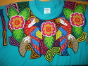 Kuna Bird Mola T-shirt Fabric Art Textiles San Blas Islands Panama #318 Kuna Bird Mola T-shirt Fabric Art Textiles San Blas Islands Panama (thumbnail)