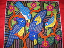 Lovely%20Bird%20Mola%20Kunas%20of%20San%20Blas%20Panama-Group%20of%204%20birds%20%20%23503 (thumbnail)