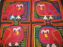 Group of 4 Owls Mola San Blas #641 Group%20of%204%20Owls%20Mola%20San%20Blas%20%23641 (thumbnail)