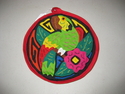 Bird Mola Pot Holder Kunas San Blas Panama #656 Bird%20Mola%20Pot%20Holder%20Kunas%20San%20Blas%20Panama%20%23656 (thumbnail)