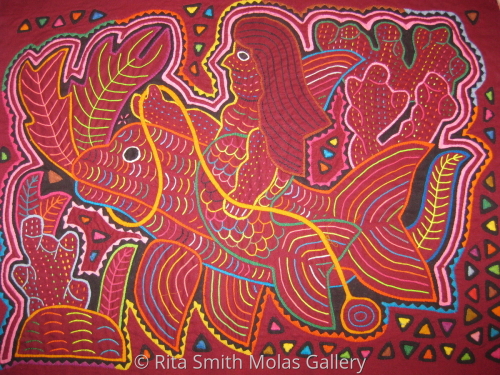 Beautiful%20Mermaid%20in%20a%20Dolphin%20Kunas%20San%20Blas%20%23827 (large view)