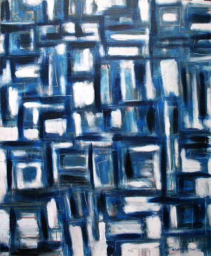 Painting-Abstract-Blue Network II (2008)