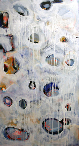 Painting-Abstract-Pebbles in Surf (2005)