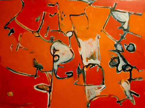 Painting-Abstract-Orange Landscape (2005)