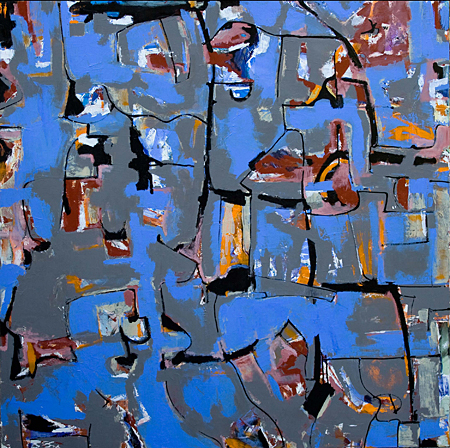 Painting-Abstract-Blue and Gray (2011)