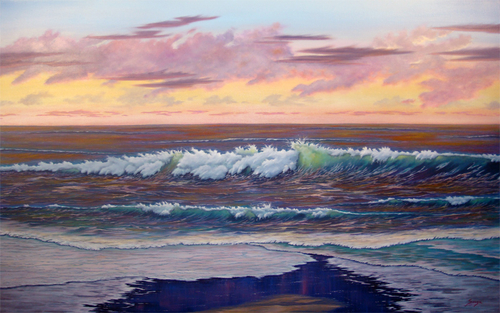 Painting-Oil-Ocean Sunset