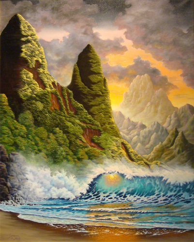 Painting-Oil-Fantasy Island