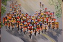 Painting--Oil-ExpressionistBike race