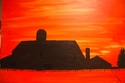 Painting--Acrylic-Still LifeBarn Silhouette