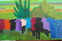 Painting--AcrylicAmish Wash Line
