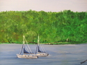 Painting--Acrylic-ImpressionismLong Level ,Susquenna River , PA